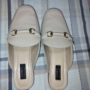 Jones New York Findle‎ Slip On Mules Beige Size  8.5 Classic Preppy Versatile